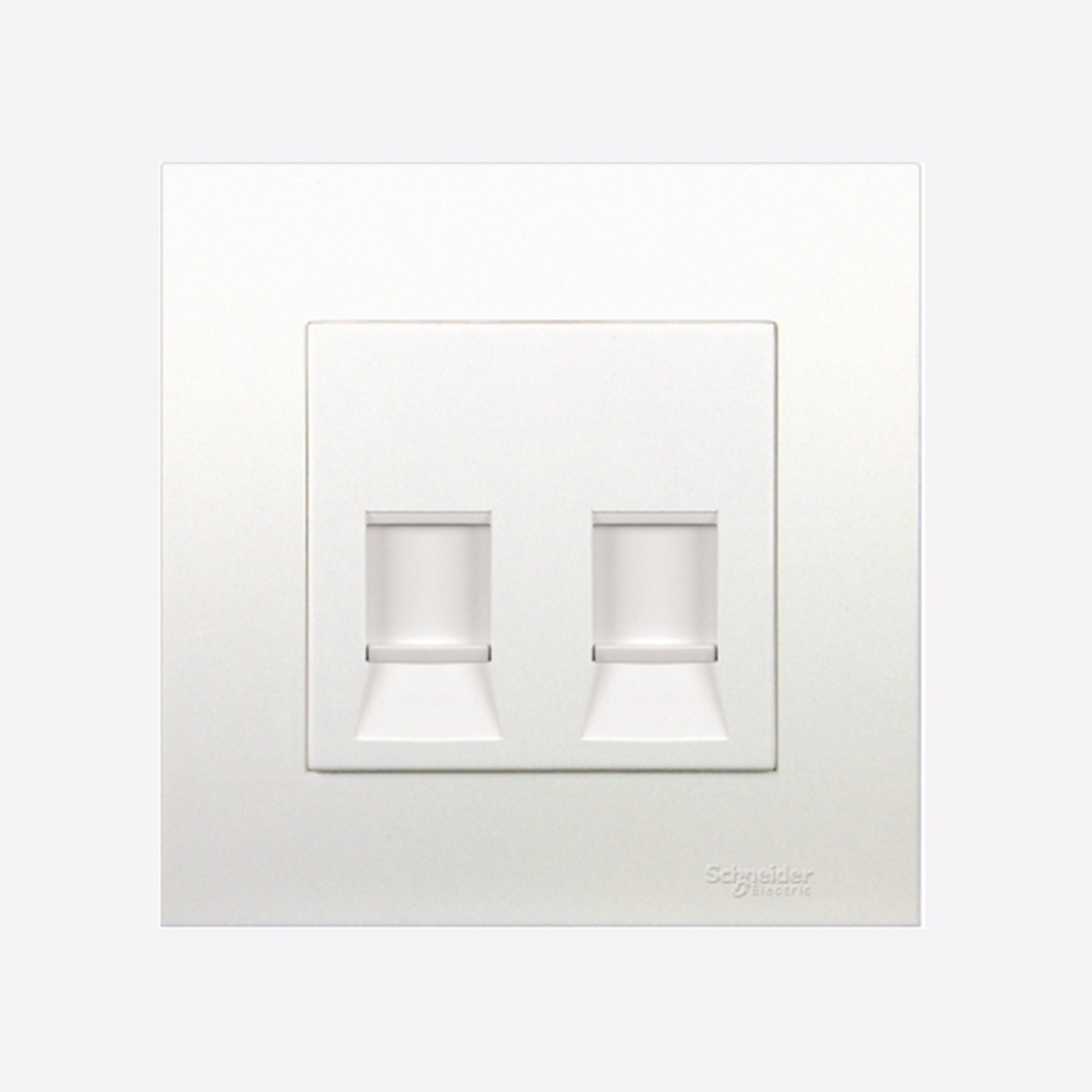 RJ11 2G KEYSTONE SOCKET VIVACE WHITE - SCHNEIDER | Plaza Middle East