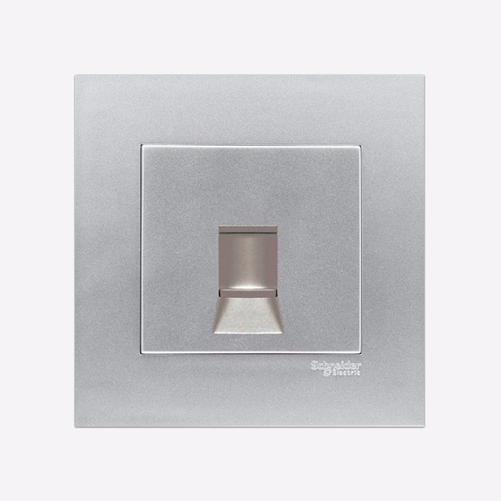 RJ45 1G DATA SOCKET VIVACE ALUMINIUM SILVER - SCHNEIDER | Plaza Middle East