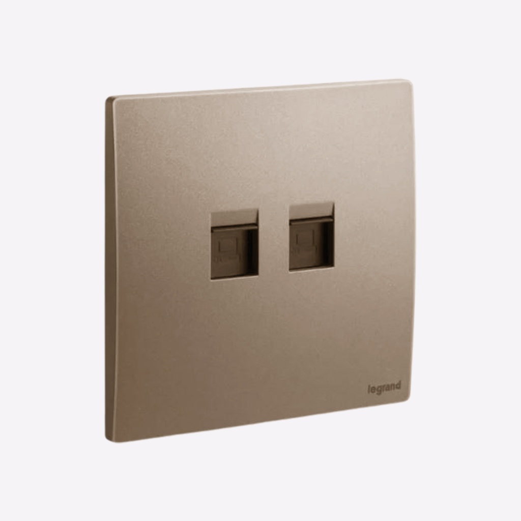 2G RJ45 STP SOCKET MALLIA SENSES DARK BRONZE - LEGRAND | Plaza Middle East