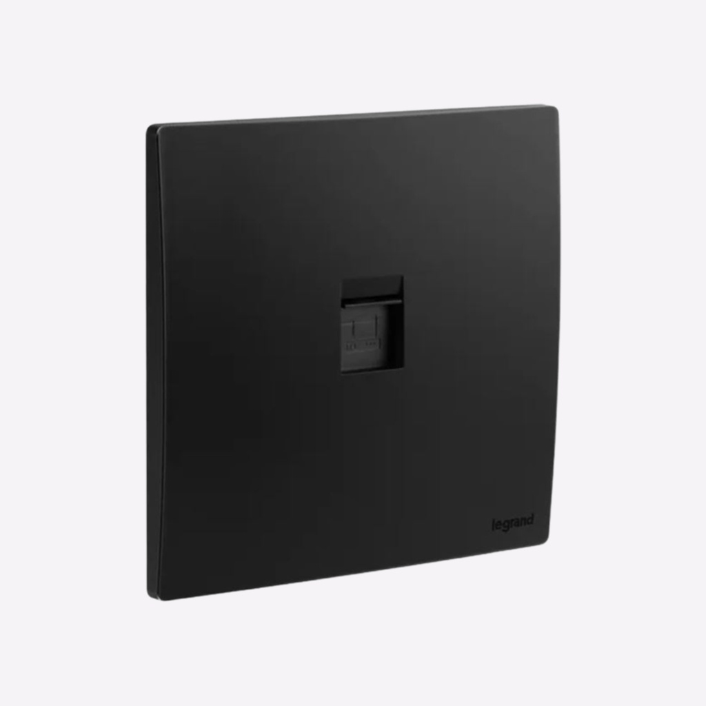 1G RJ45 STP SOCKET MALLIA SENSES MATT BLACK - LEGRAND | Plaza Middle East