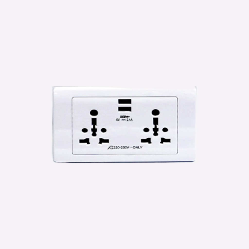 Buy 13A 2G Switched Socket Universal USB | Admore Socket UAE