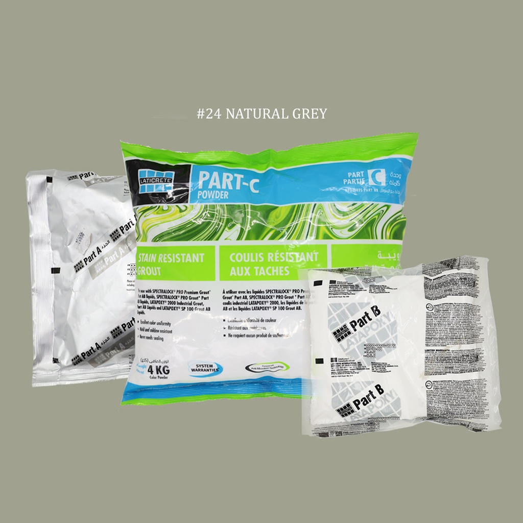 LATICRETE SPECTRALOCK Grout Part C Natural Grey - 9LB Bag For Premium Grout Systems