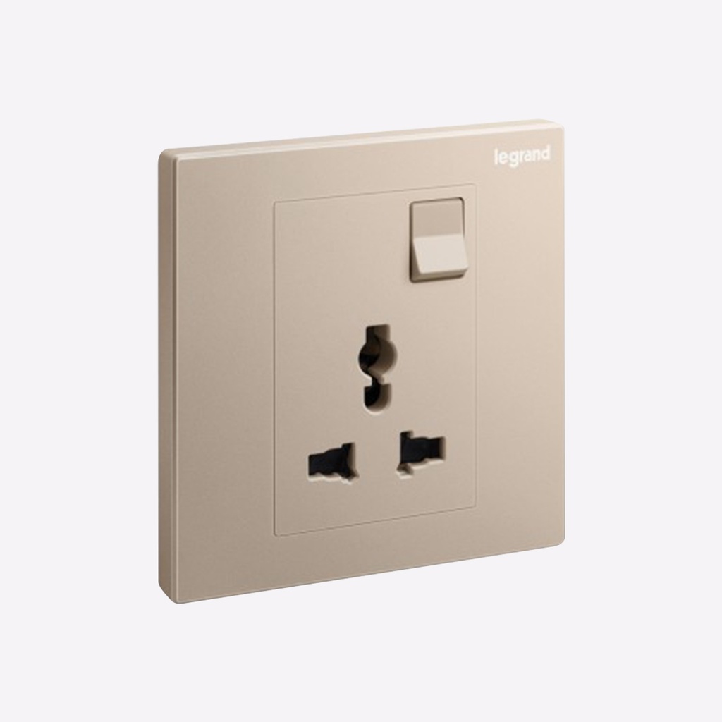 13A 1G UNIVERSAL SWITCH SOCKET GALION ROSE GOLD - LEGRAND | Plaza ...